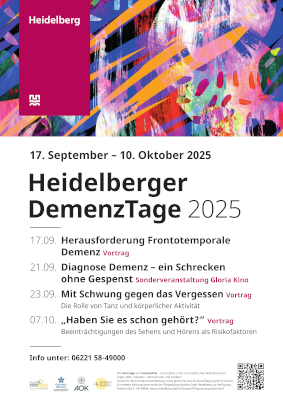 Plakat:´ Heidelberger DemenzTage 2025